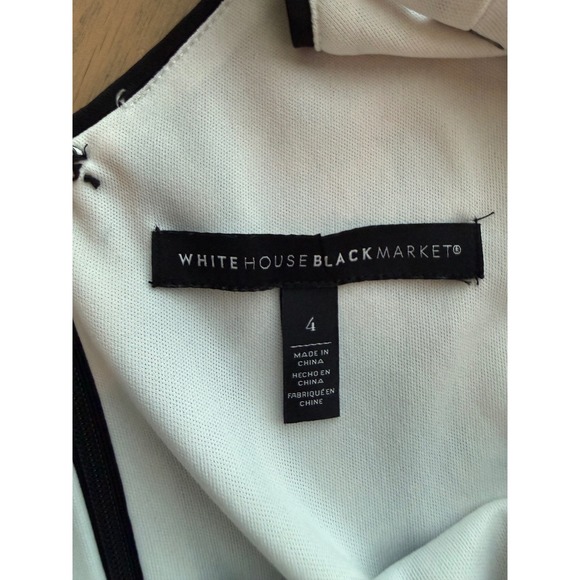 White House Black Market Floral Handkerchief Hem Midi Dress Purple White Size 4 - Picture 4 of 5